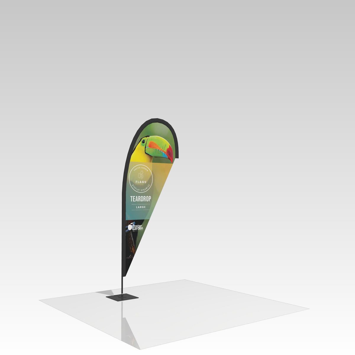 Custom printed teardrop flag
