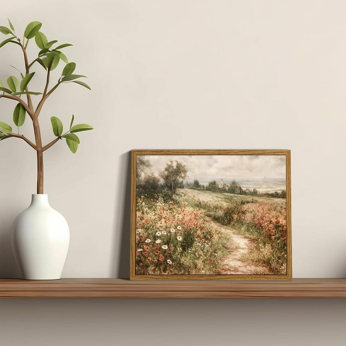 Wild flowers Floral Wall Art Framed Canvas for Living Room – image 2