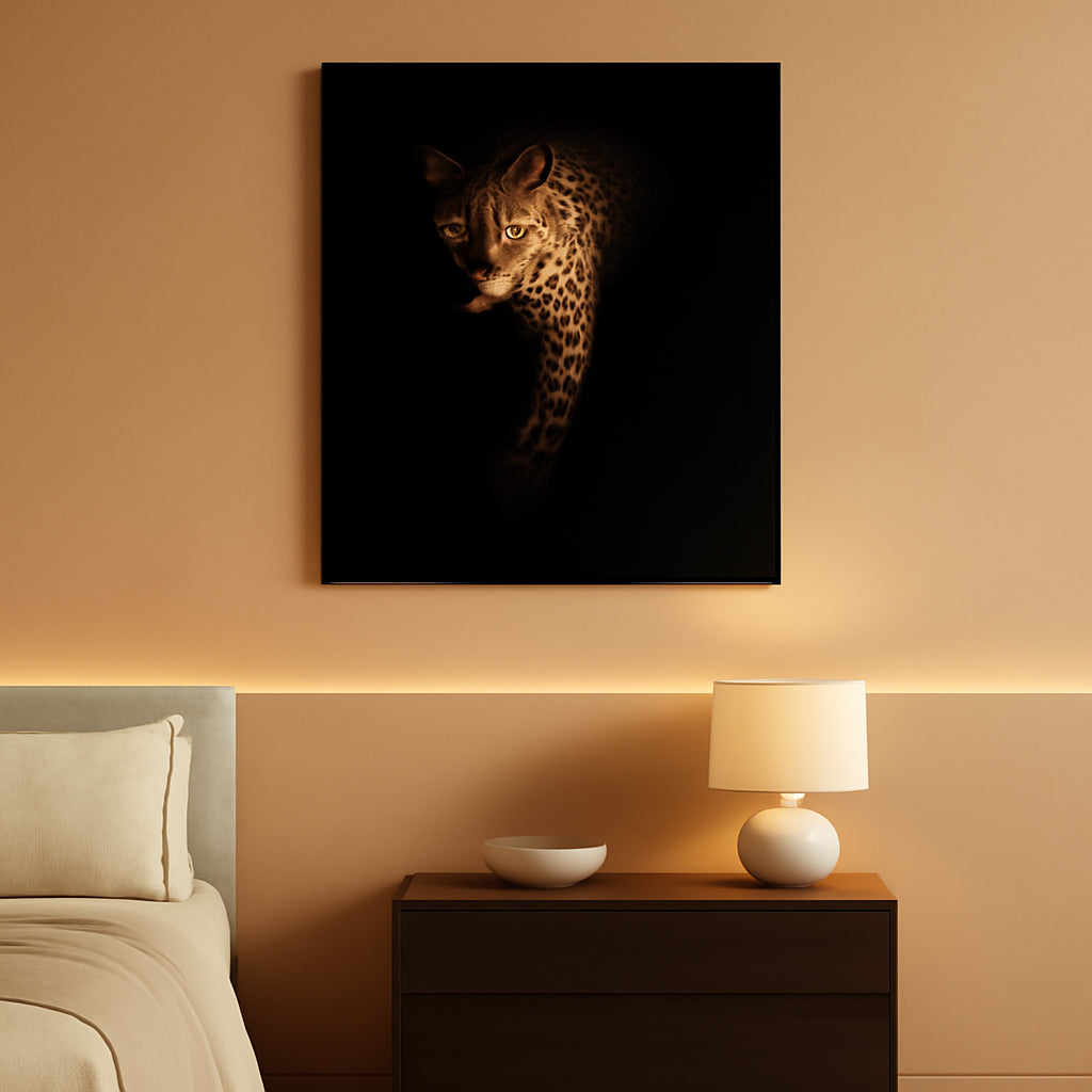 Leopard Wildlife Portrait Wall Art 24x36 Framed Canvas – main view