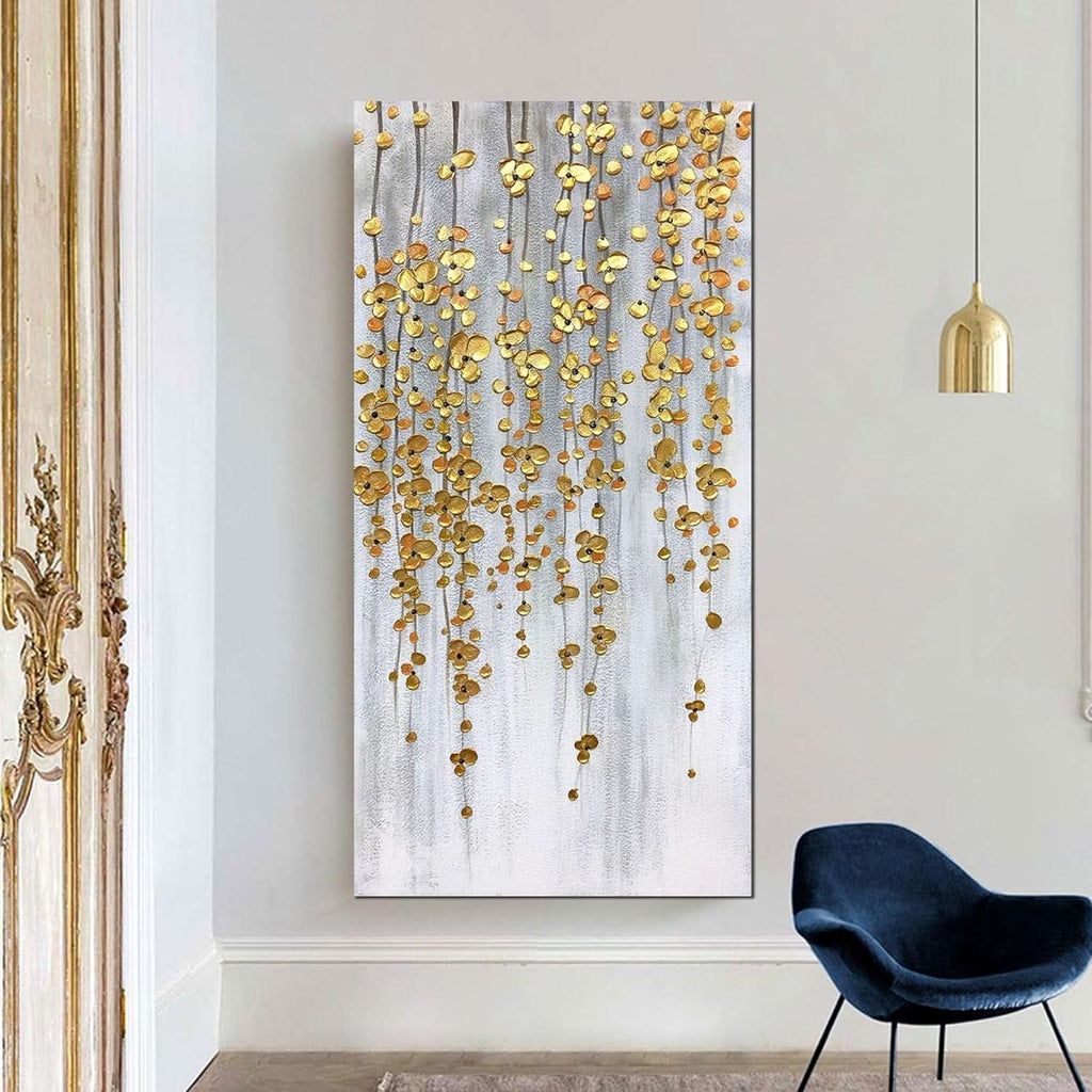 Impression Floral Wall Art 30x60 Hand-Painted Canvas – image 5