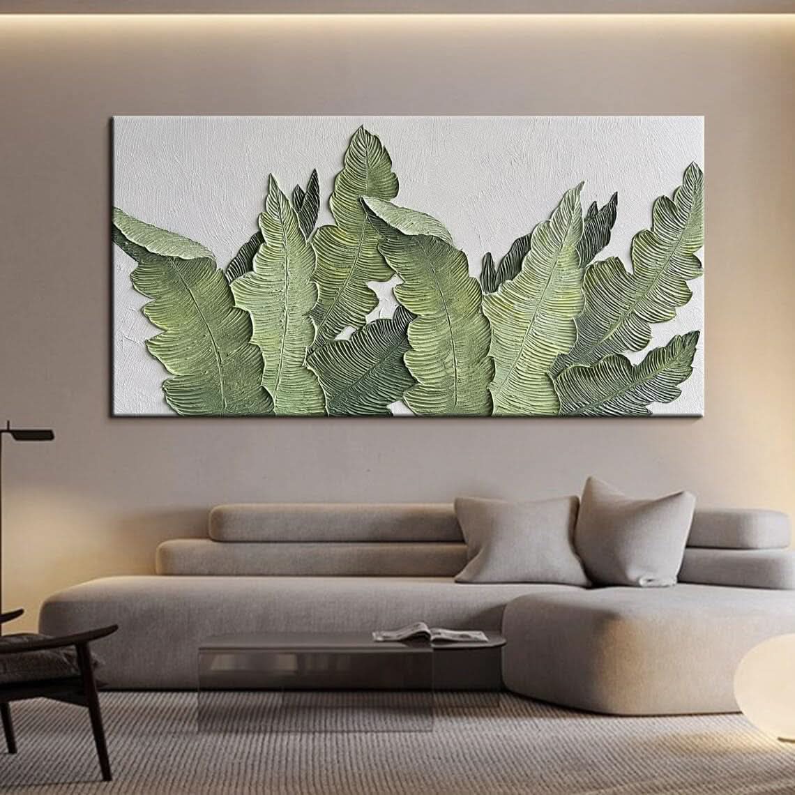 Pattern Floral Wall Art 24x48 Hand-Painted Canvas for Living Room – image 4