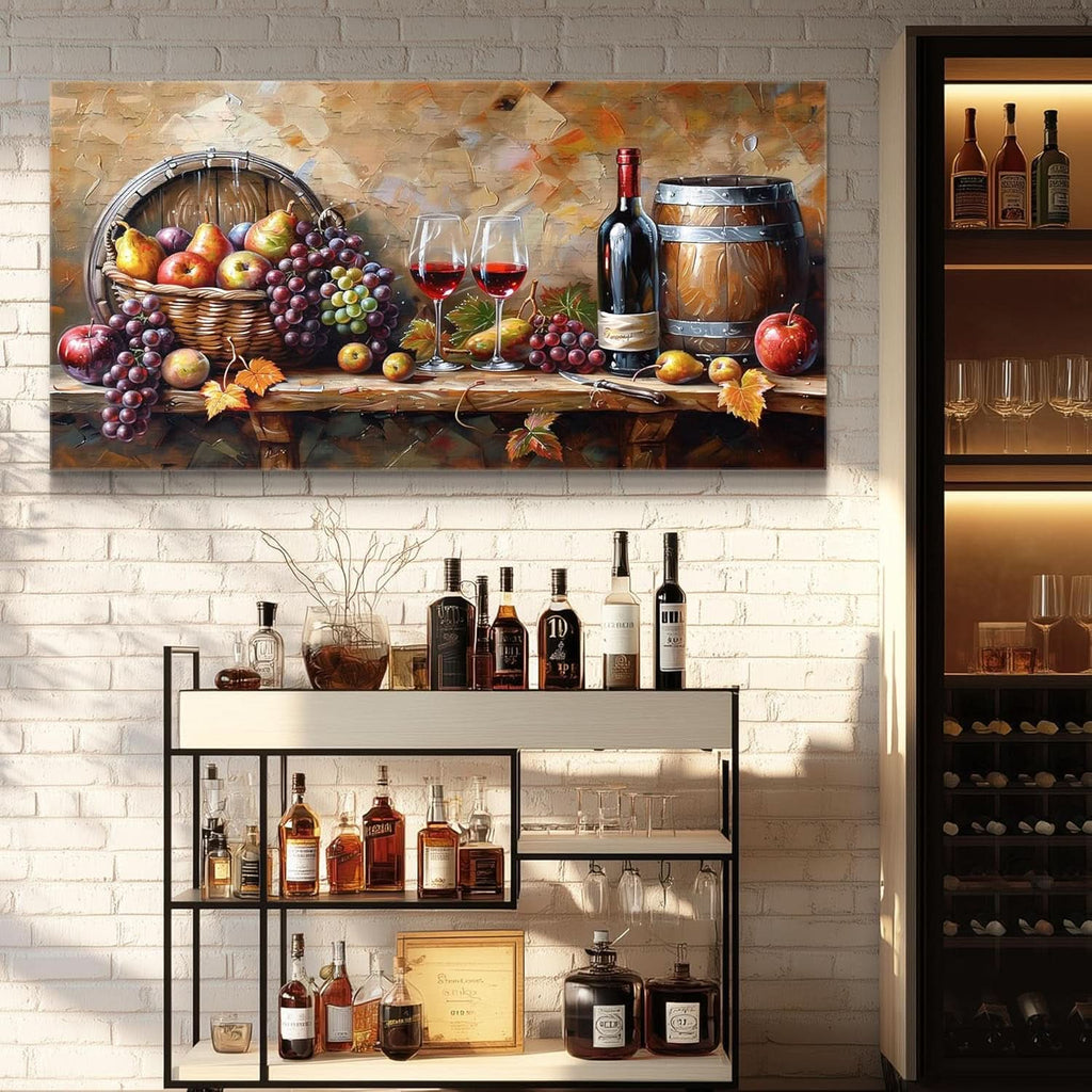 Wine Glass Crimson Canvas Wall Art 20x40 Red for Office – image 7