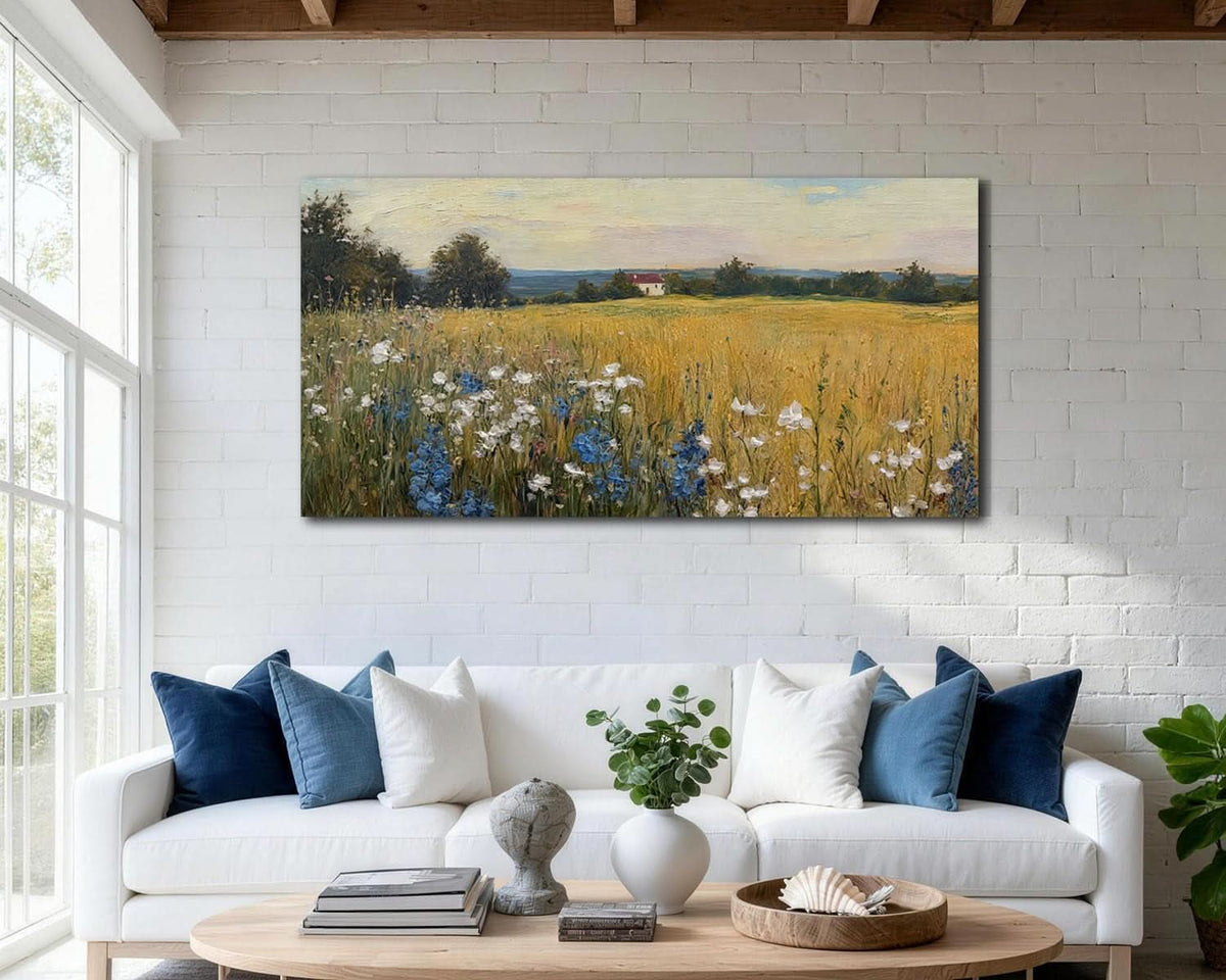 Pastoral Landscape Wall Art 40x20 Canvas for Living Room – image 5