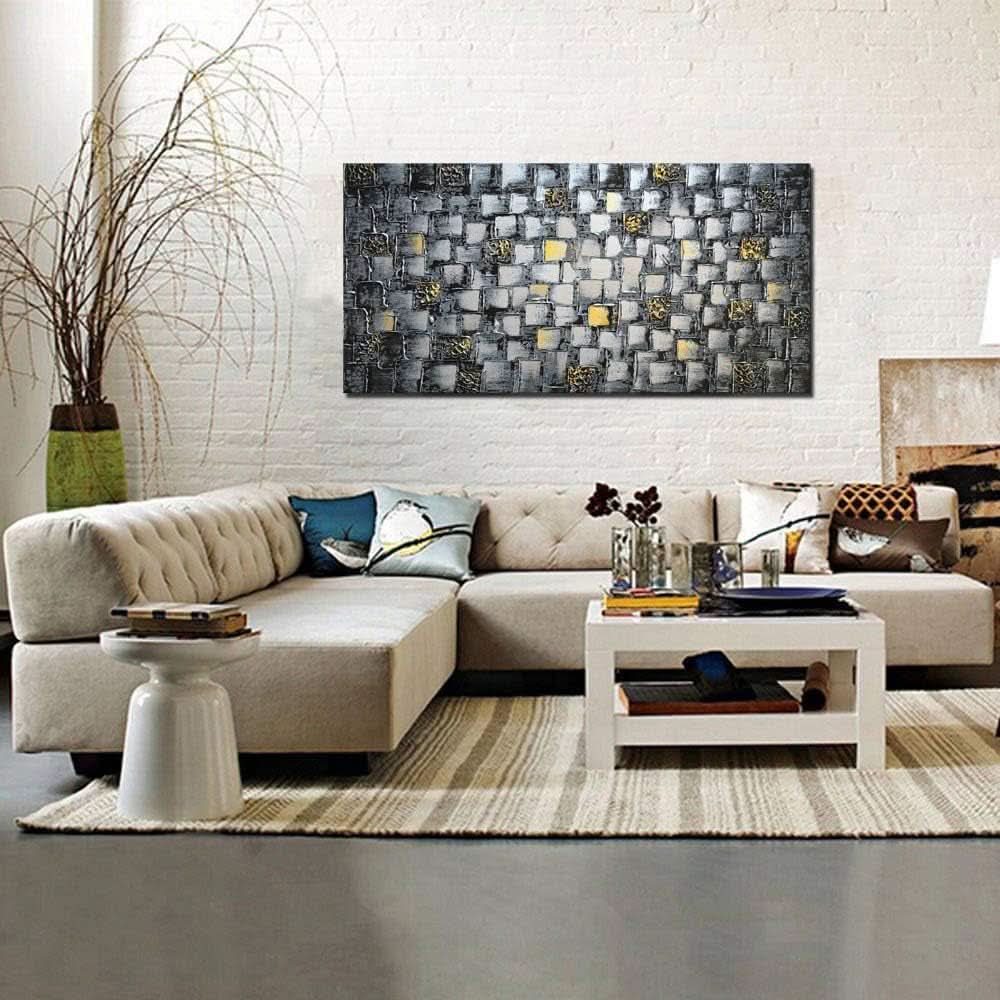 Abstract Wall Art 60x30 Hand-Painted Canvas for Living Room – image 4