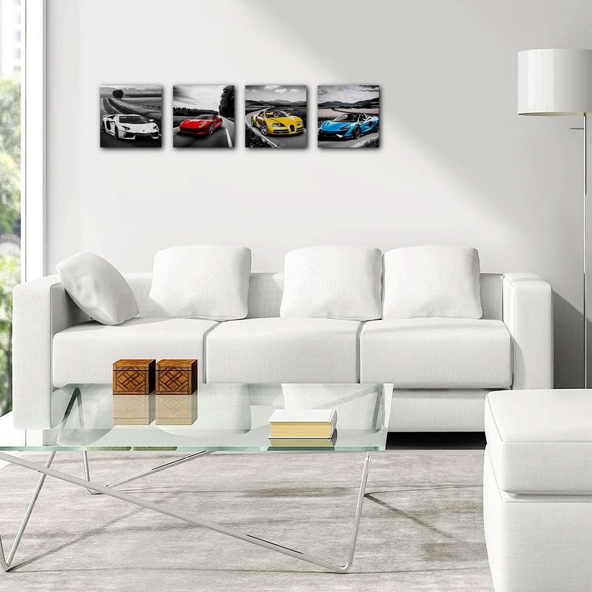 Racing Car Four-Panel Canvas Wall Art Set of 4 for Living Room – image 3