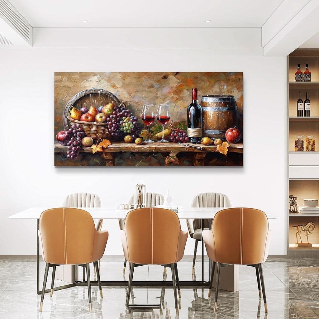Wine Glass Crimson Canvas Wall Art 20x40 Red for Office – image 6