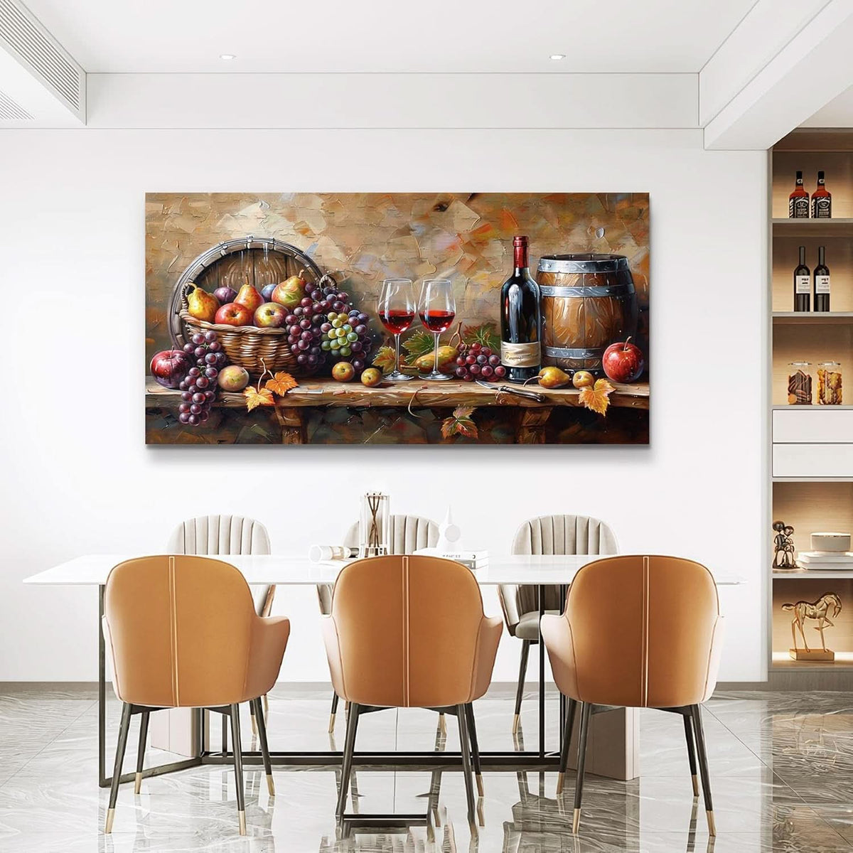Wine Glass Crimson Canvas Wall Art 20x40 Red for Office – image 6