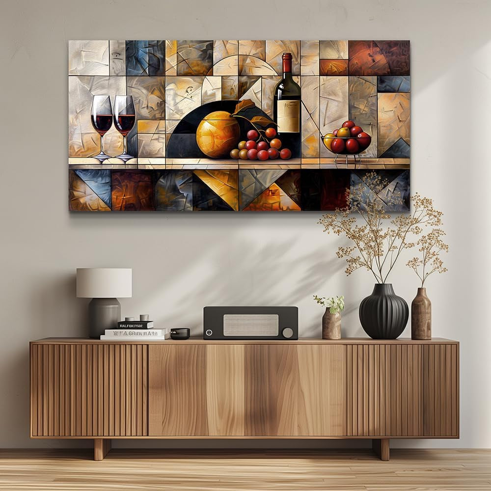 Wine Glass Opulent Landscape Wall Art 20x40 Canvas – image 4