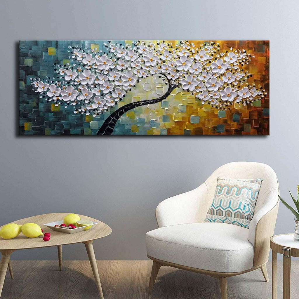 Canvas Wall Art 24x60 Hand-Painted Framed for Living Room – image 5