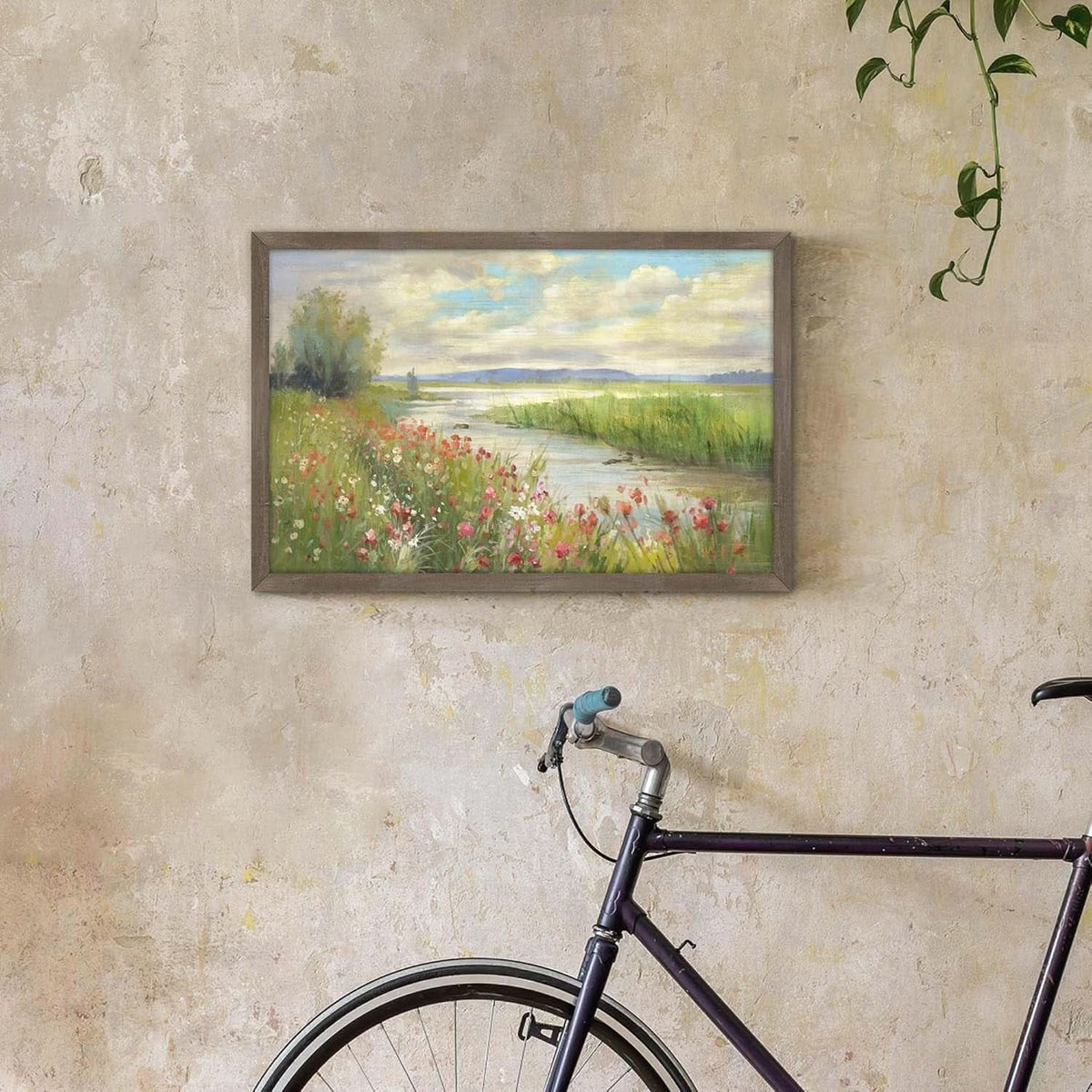 Lakeside Landscape Wall Art 24x16 Framed for Living Room – image 4