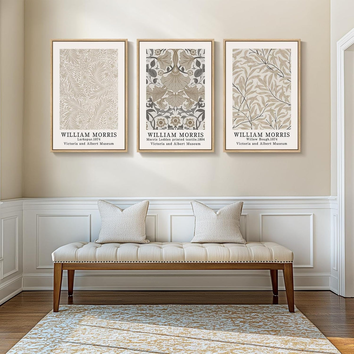 William Morris Botanical Wall Art Set of 3 Framed, 24x36 in – image 3