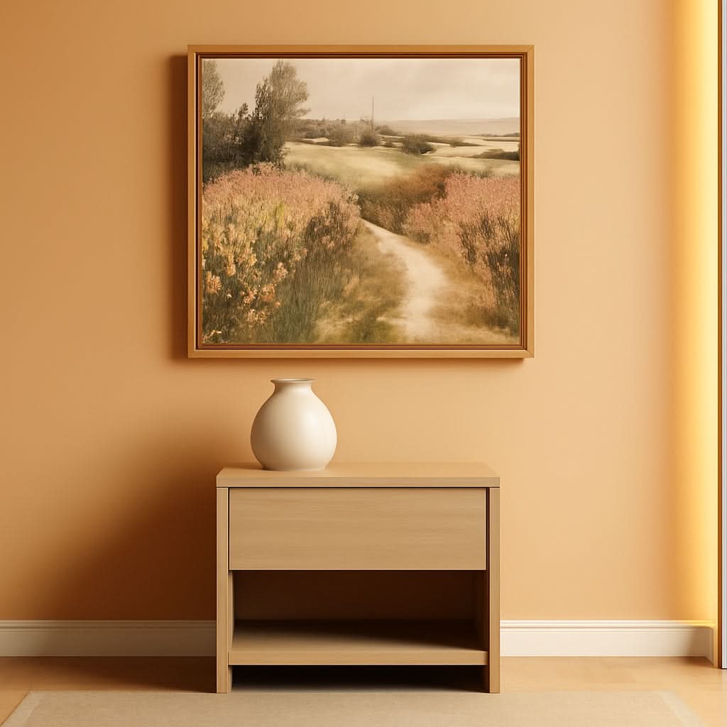 Wild flowers Floral Wall Art Framed Canvas for Living Room – main view