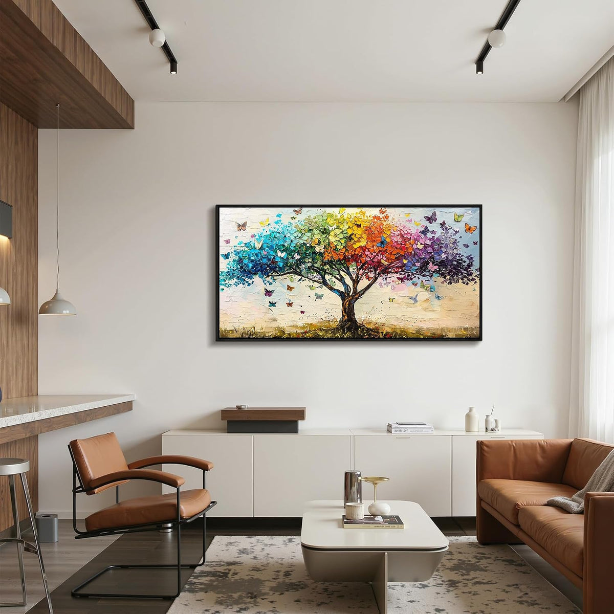 Tree of Life Opulent Ornate Landscape Wall Art Framed Black – image 2