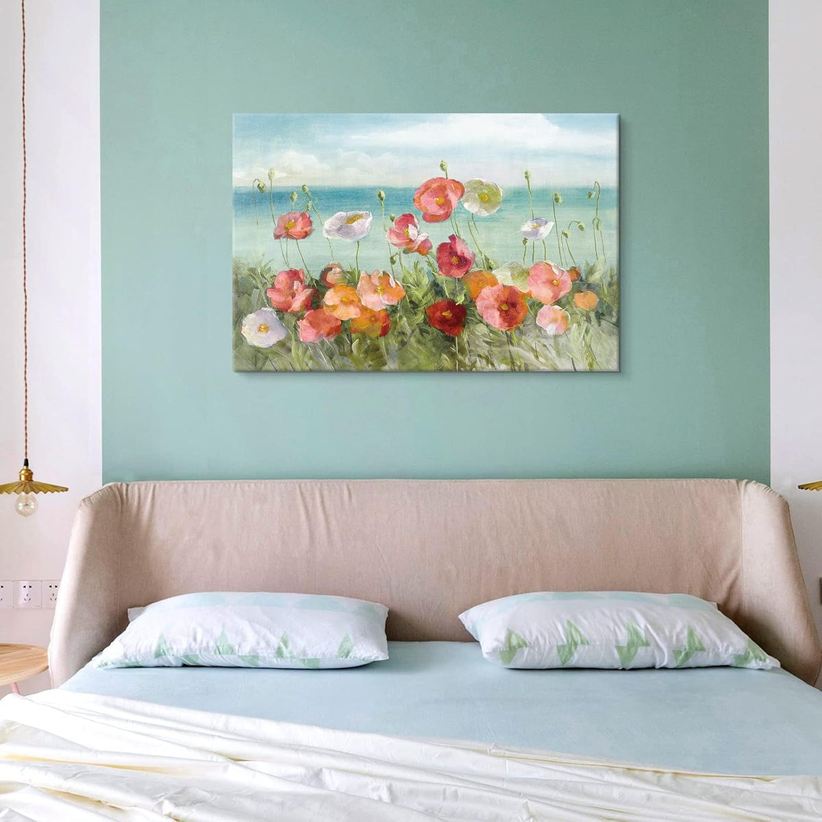 Poppies Floral Wall Art 36x24 Colorful Canvas for Living Room – image 3