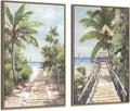 Coastal Wall Art 24x36 Turquoise Canvas for Living Room – main view