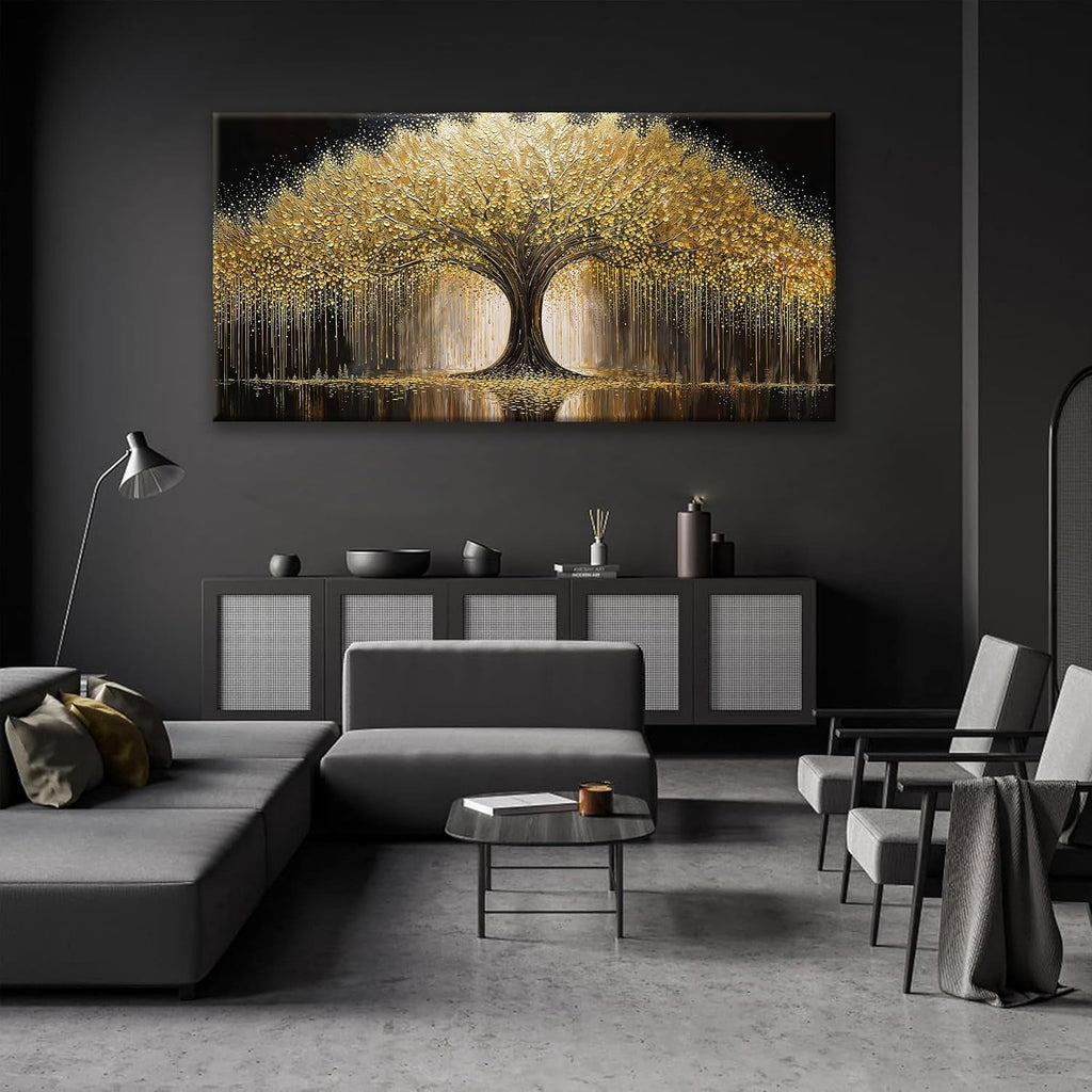 Tree of Life Golden Landscape Wall Art 29x58 Canvas – image 6