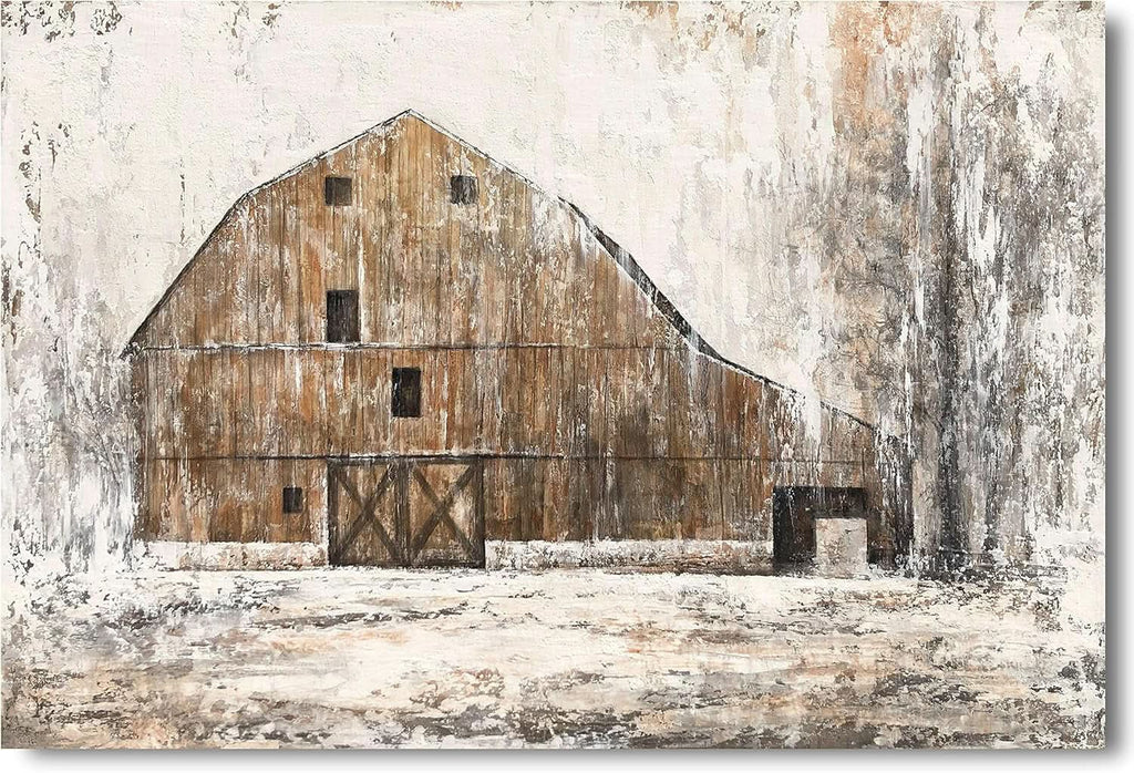 Farmhouse Rustic Canvas Wall Art 36x48 Hand-Painted – image 2