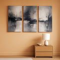 Triptych Black and White Abstract Wall Art Set of 3 Canvas, 16x24 in – main view