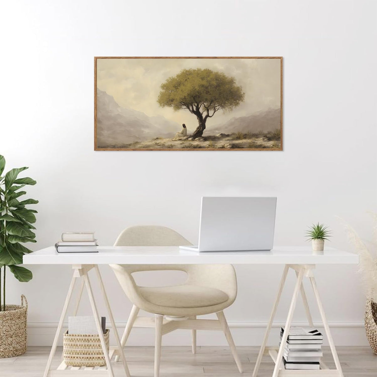 Jesus Olive Tree Christian Wall Art Set of 3 Canvas, 20x40 in – image 3