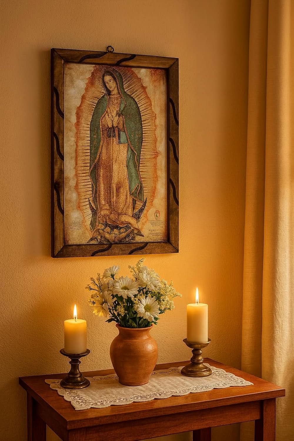 Our Lady of Guadalupe Religious Wall Art 13x18 Framed – image 8