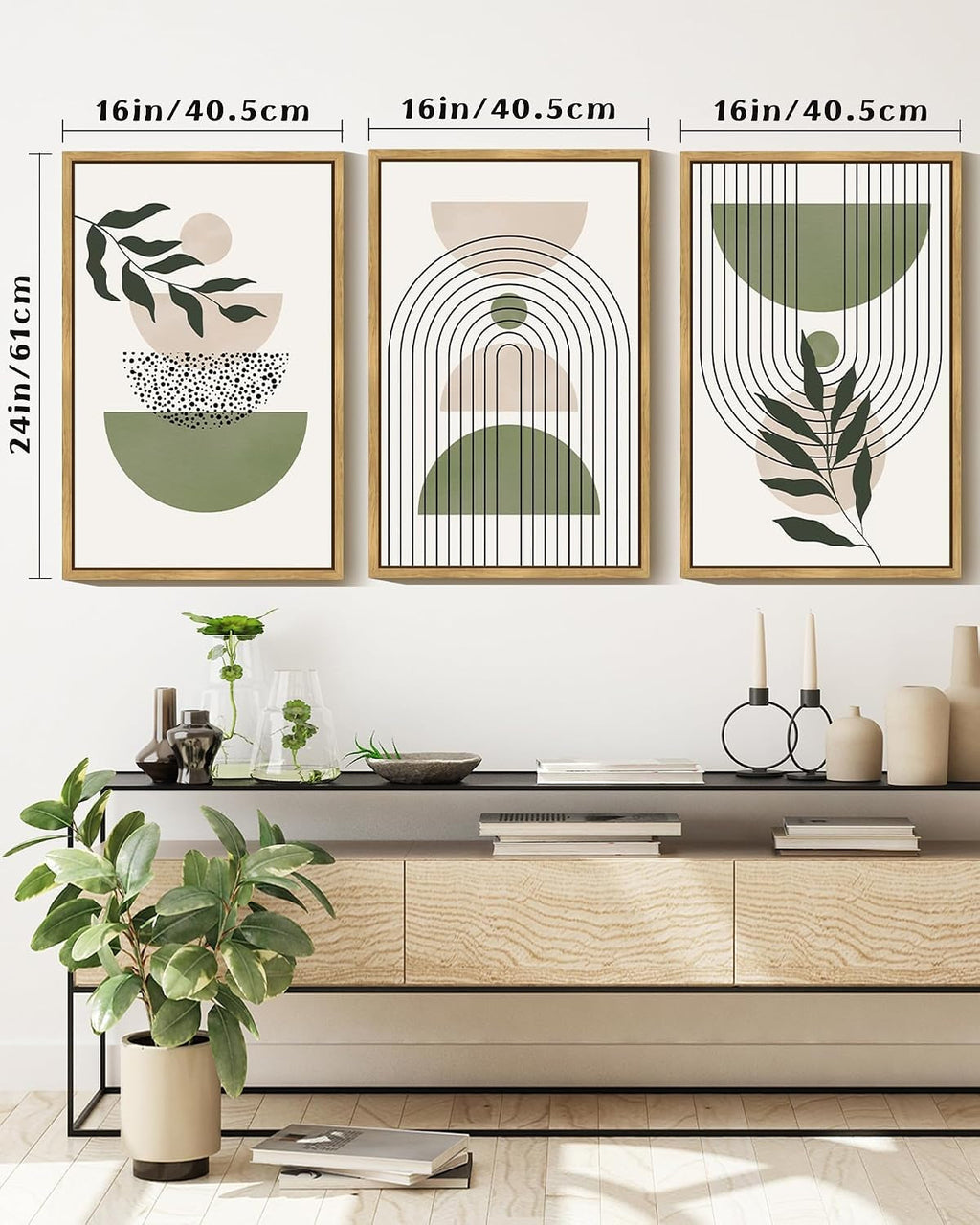 Verdant Boho Botanical Wall Art 16x24 Framed for Living Room – image 3