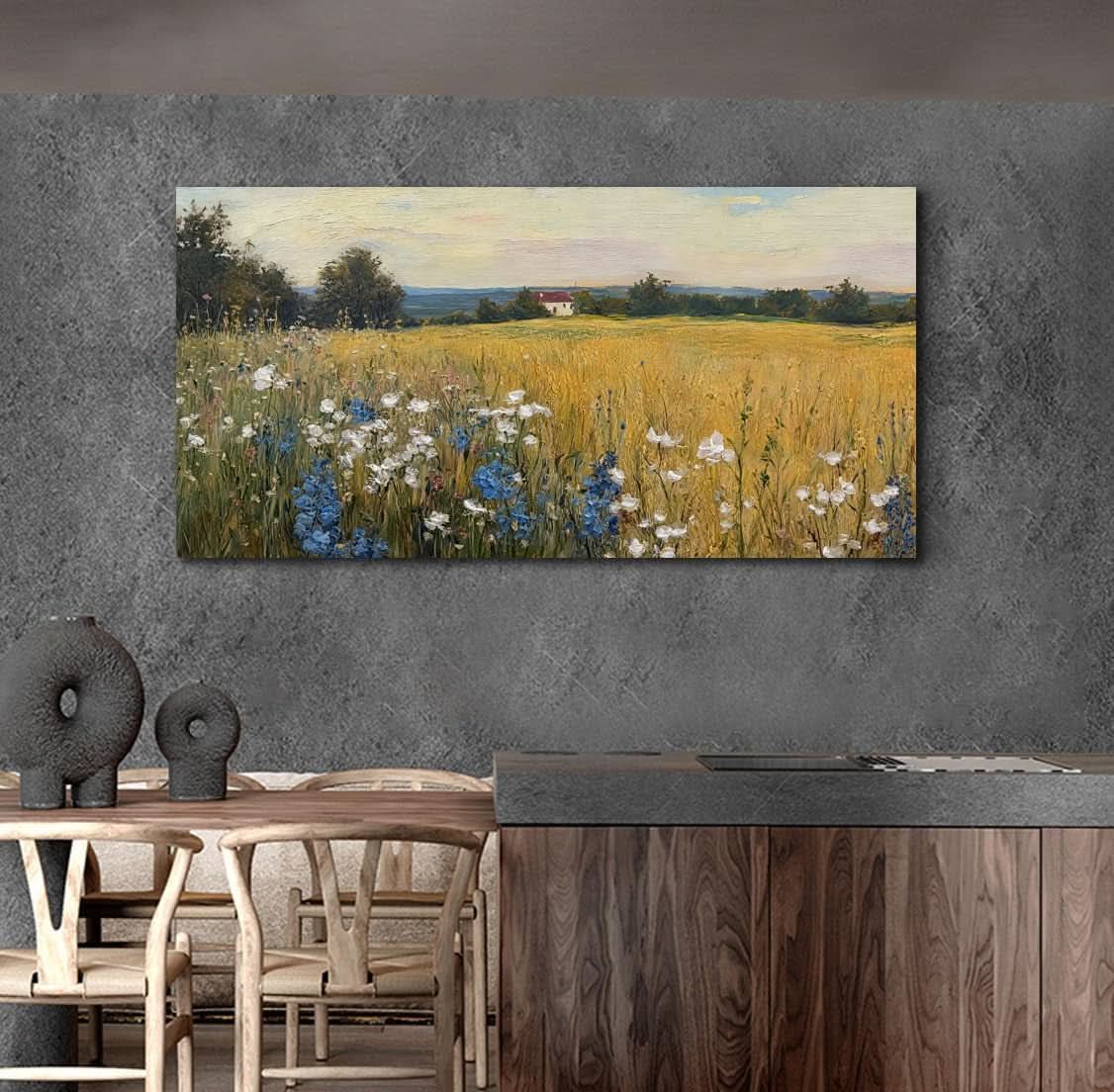 Pastoral Landscape Wall Art 40x20 Canvas for Living Room – image 4
