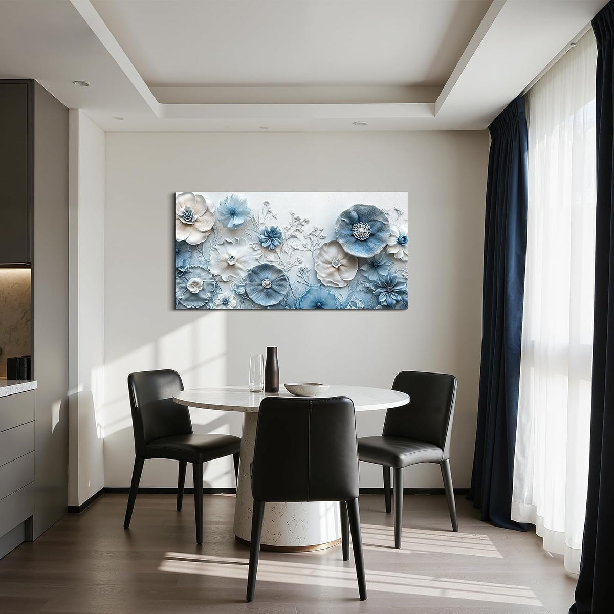 Floral Wall Art 20x40 Cerulean for Living Room – image 3