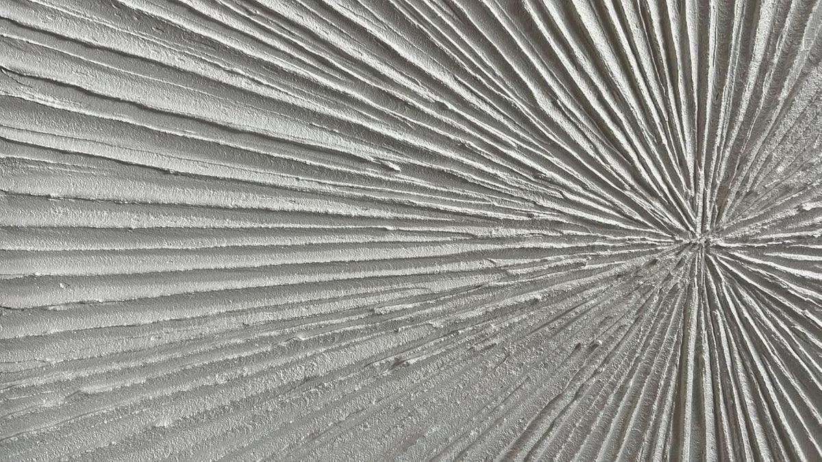 Abstract Wall Art 24x48 Hand-Painted Framed White for Living Room – image 9