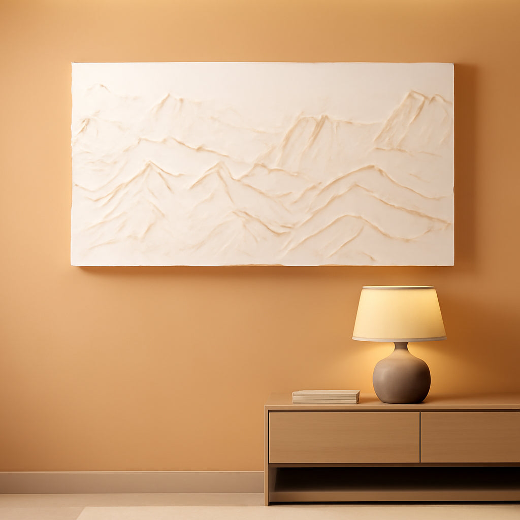 Mountain Golden Foil Landscape Wall Art 30x60 Canvas – main view