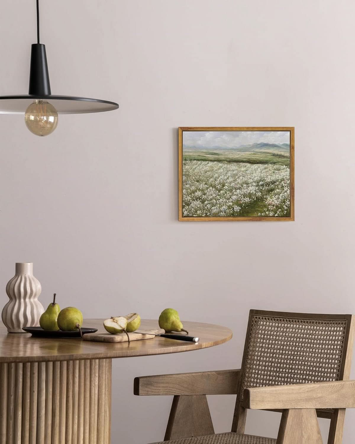 Natural Finish Landscape Wall Art 8x10 Framed Canvas – image 4