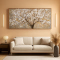 Tree of Life Landscape Wall Art 24x48 Hand-Painted Gold Canvas – main view