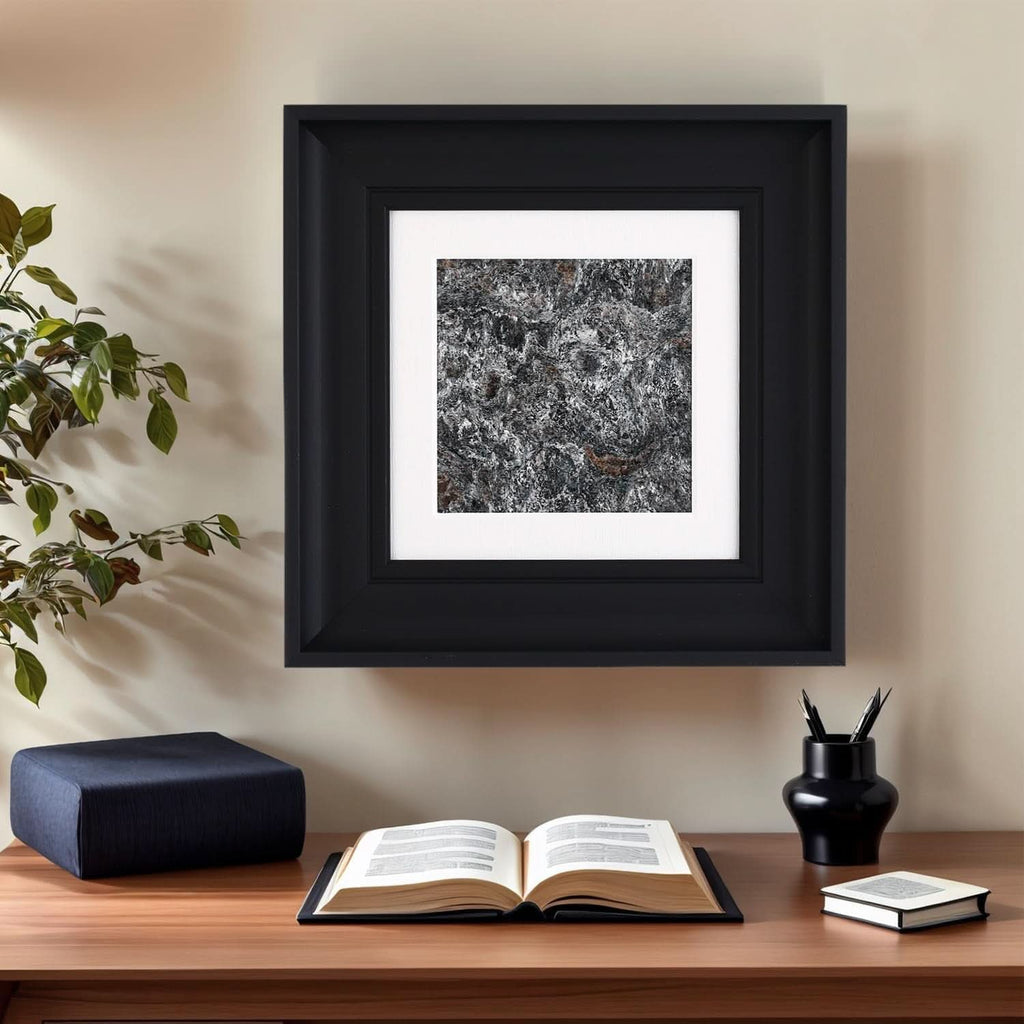 Marble Natural Abstract Wall Art 14x14 Framed for Living Room – image 5