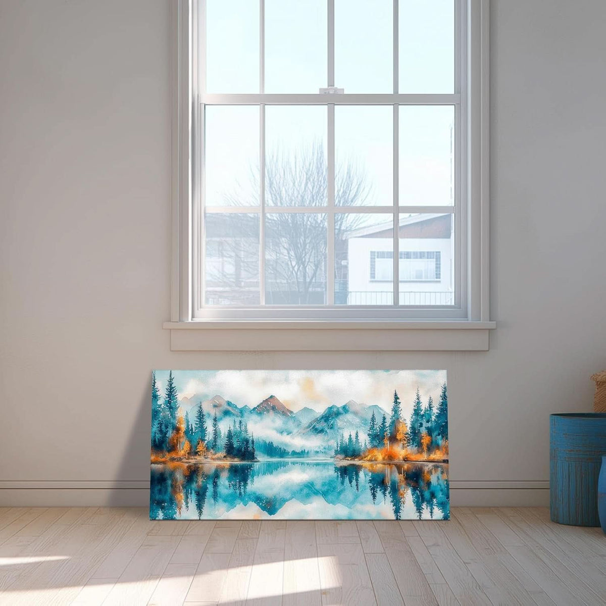Forest Landscape Wall Art 20x40 Blue Canvas for Living Room – image 5
