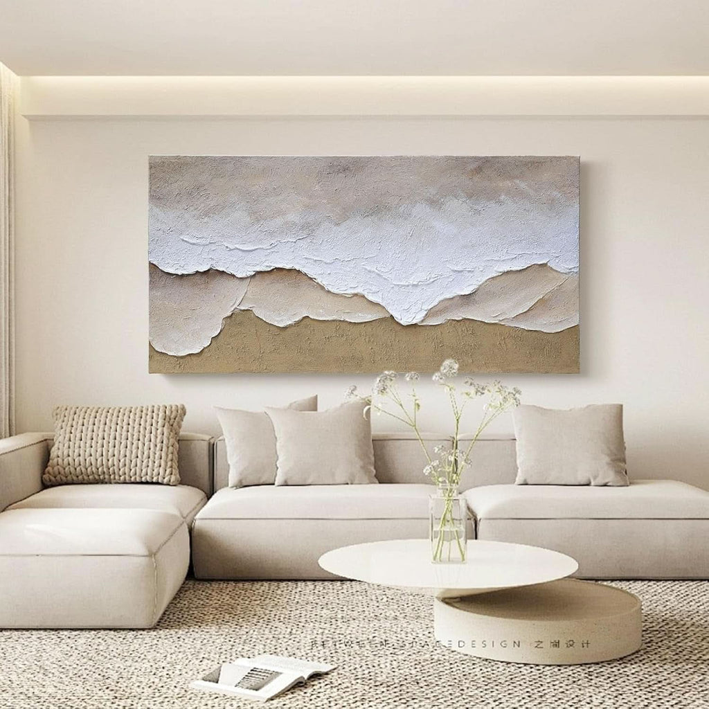 Seascape Extraordinary Textured Coastal Wall Art 24x48 Hand-Painted – image 3