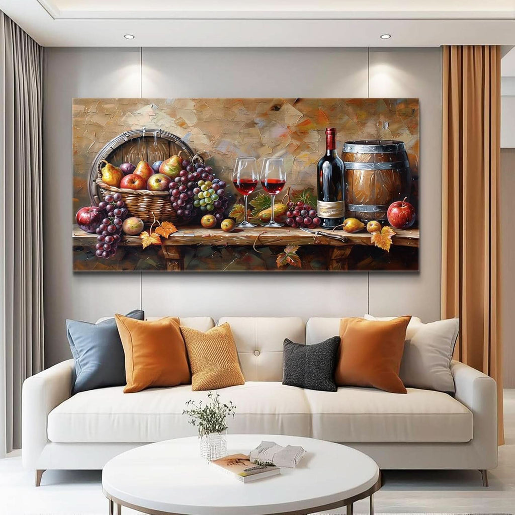 Wine Glass Crimson Canvas Wall Art 20x40 Red for Office – image 8