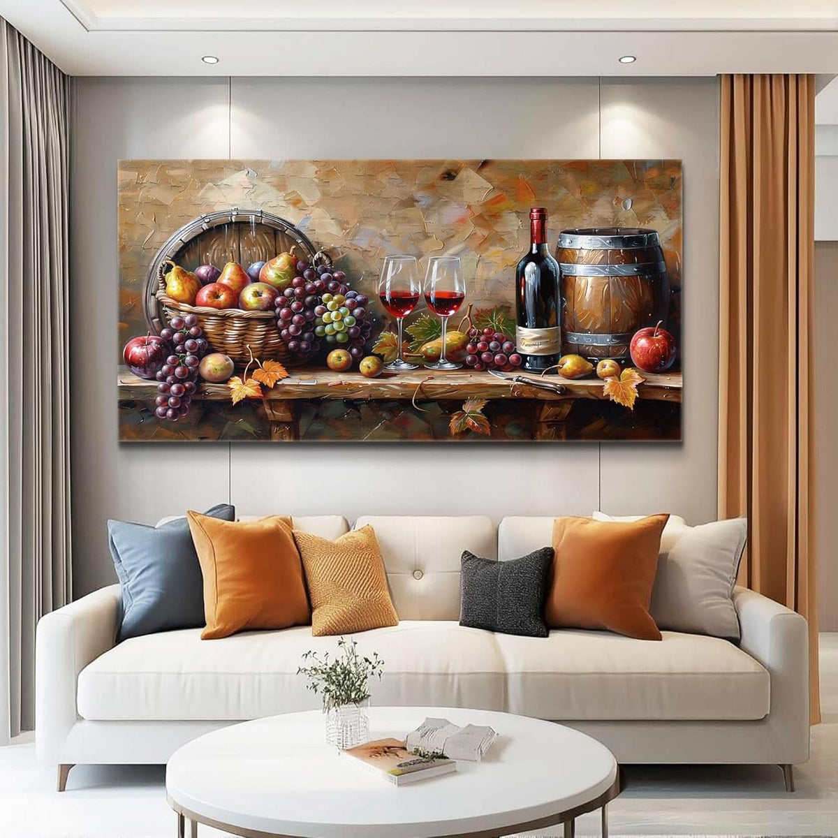 Wine Glass Crimson Canvas Wall Art 20x40 Red for Office – image 8