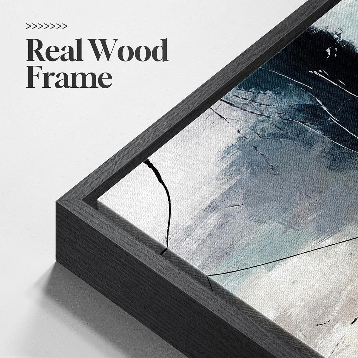 Abstract Wall Art 30x60 Framed Teal Grey for Living Room – image 5
