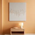 Abstract Wall Art 40x28 Hand-Painted White for Living Room – main view