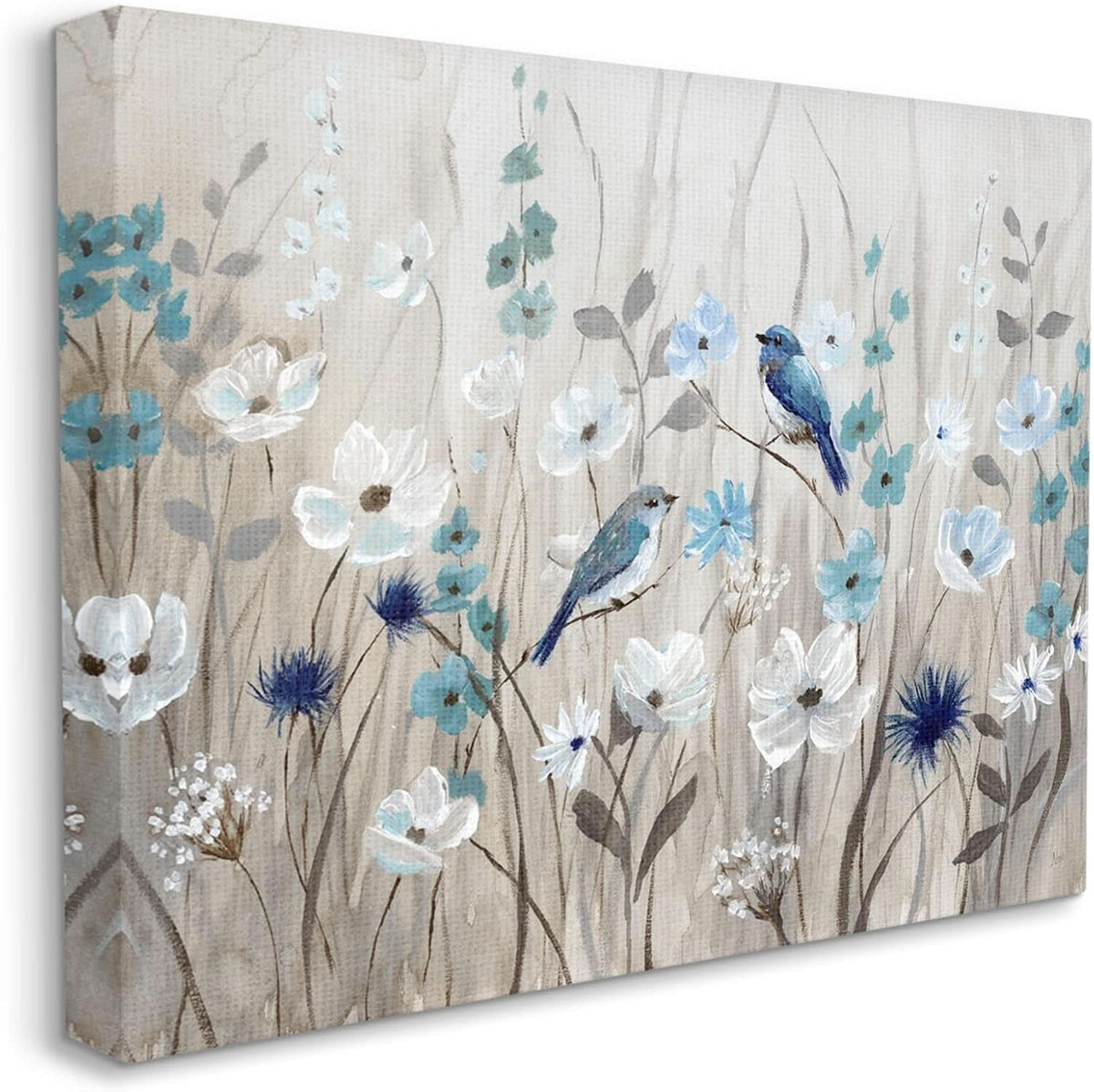 Birds Meadow Wall Art 40x30 Canvas for Living Room – image 2