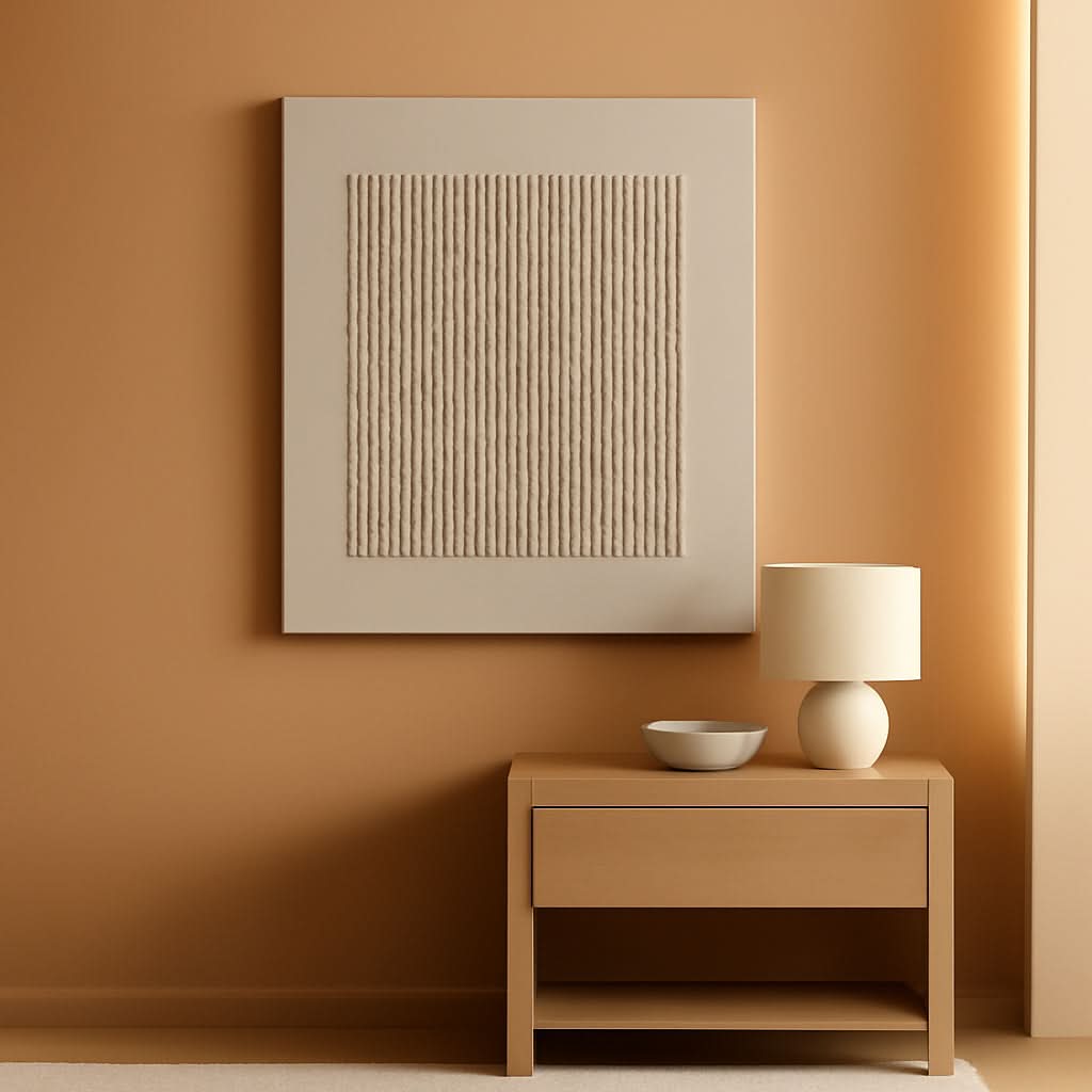 Textured Abstract Wall Art 45x30 Hand-Painted White – main view