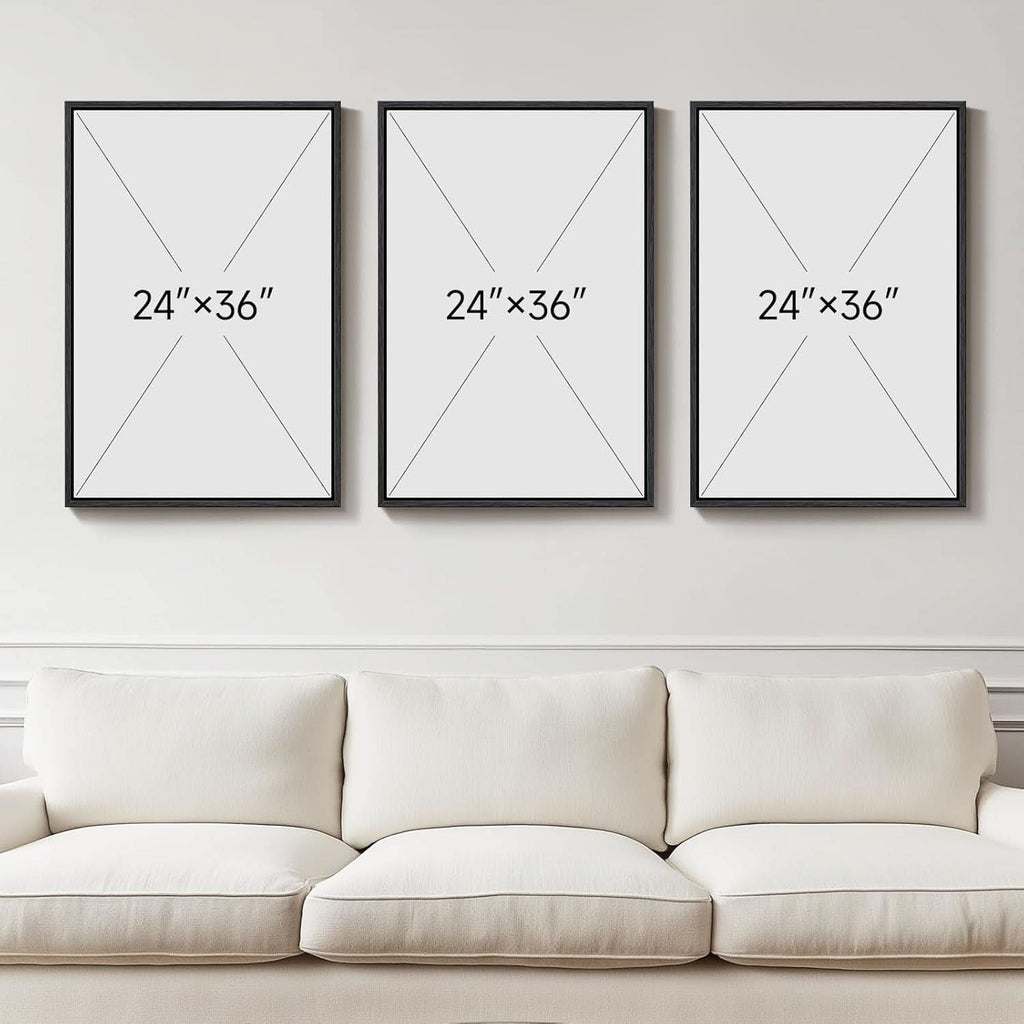 Textured Abstract Wall Art Set of 3 Framed, 24x36 in – image 4