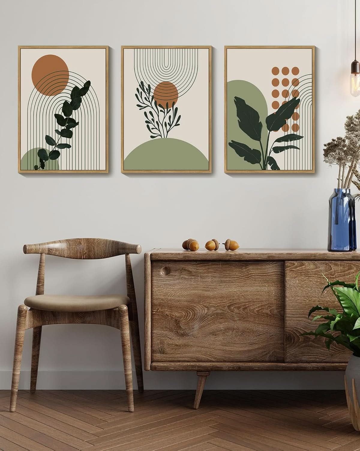 Boho Botanical Wall Art 11x14 Framed for Living Room – image 2