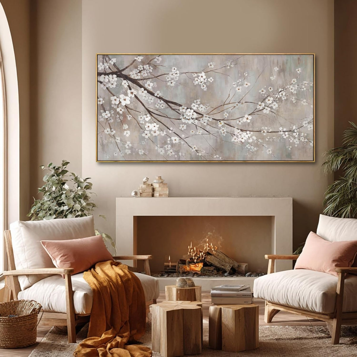 Landscape Wall Art 29x58 Grey Canvas for Living Room – image 5