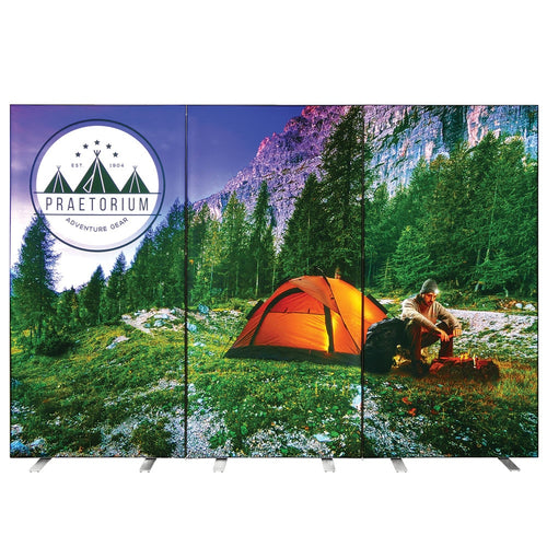 3 Light Box Display double-sided graphic package, front view