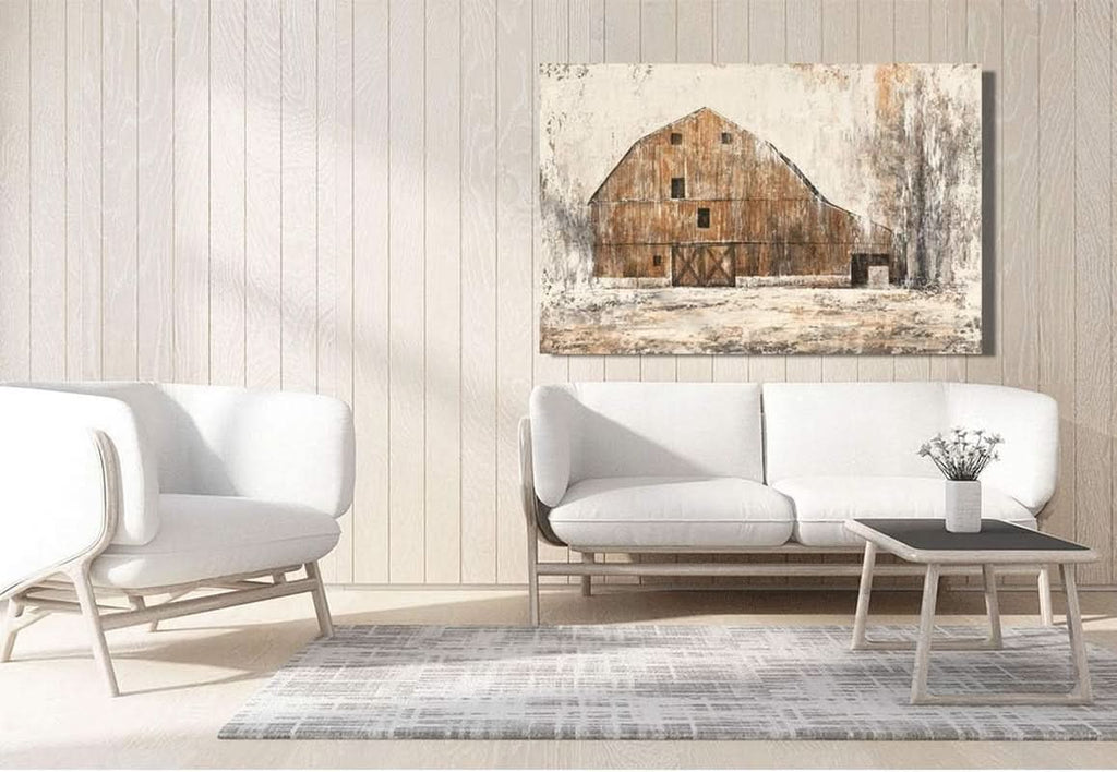 Farmhouse Rustic Canvas Wall Art 36x48 Hand-Painted – image 6
