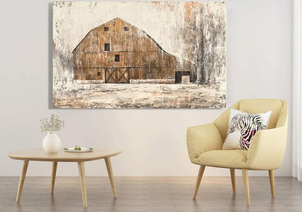 Farmhouse Rustic Canvas Wall Art 36x48 Hand-Painted – image 3