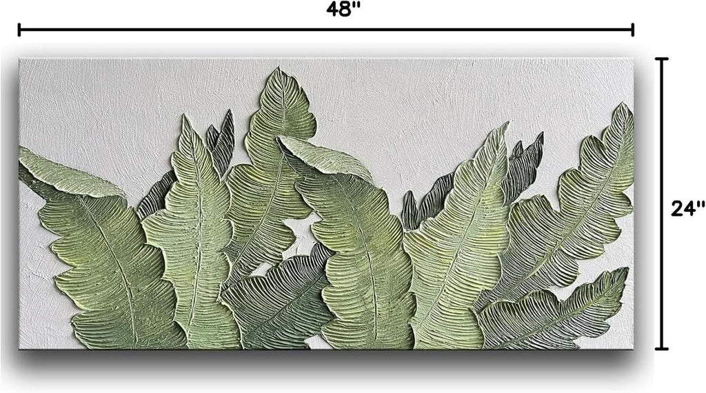 Pattern Floral Wall Art 24x48 Hand-Painted Canvas for Living Room – image 10