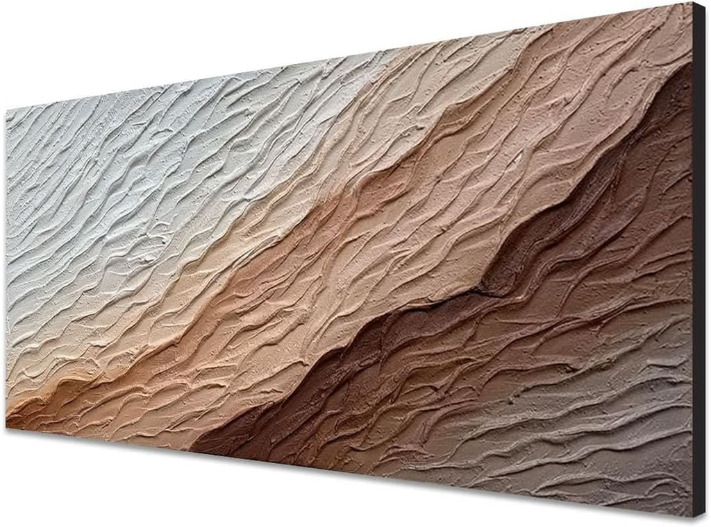 Wave Textured Coastal Wall Art 24x48 Hand-Painted for Living Room – image 2