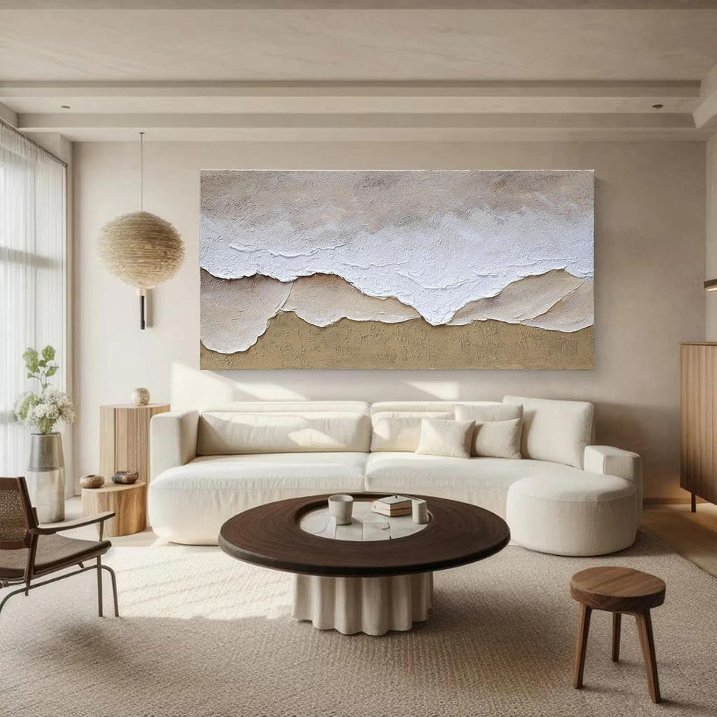 Seascape Extraordinary Textured Coastal Wall Art 24x48 Hand-Painted – image 6