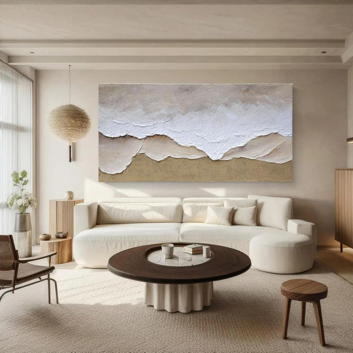 Seascape Extraordinary Textured Coastal Wall Art 24x48 Hand-Painted – image 6